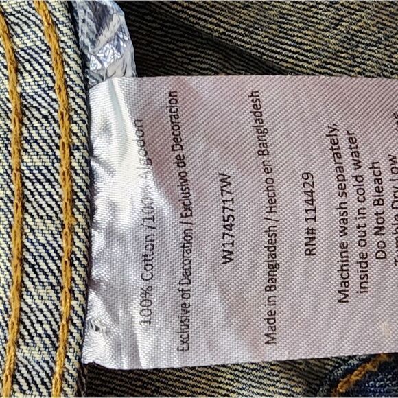 Brave Soul  Dark Wash Denim Jacket medium - Picture 10 of 12